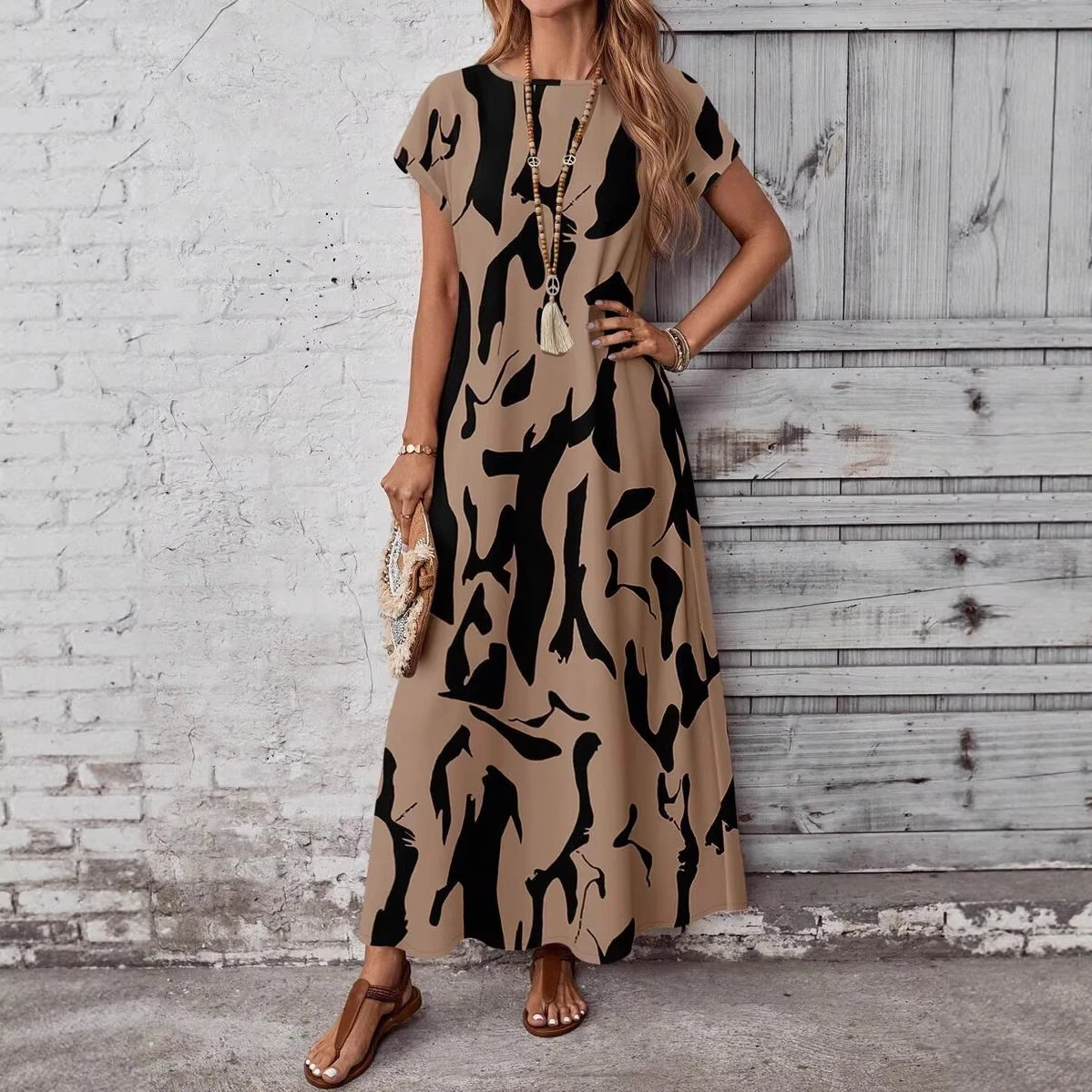 Women's Fashionable Casual Dress With Digital Print