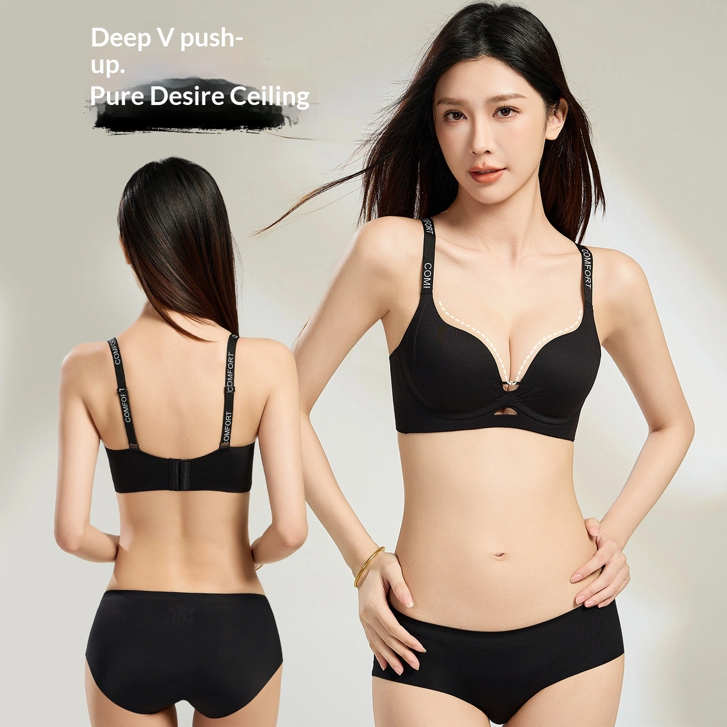 Womens Push-Up Seamless Wireless Bra