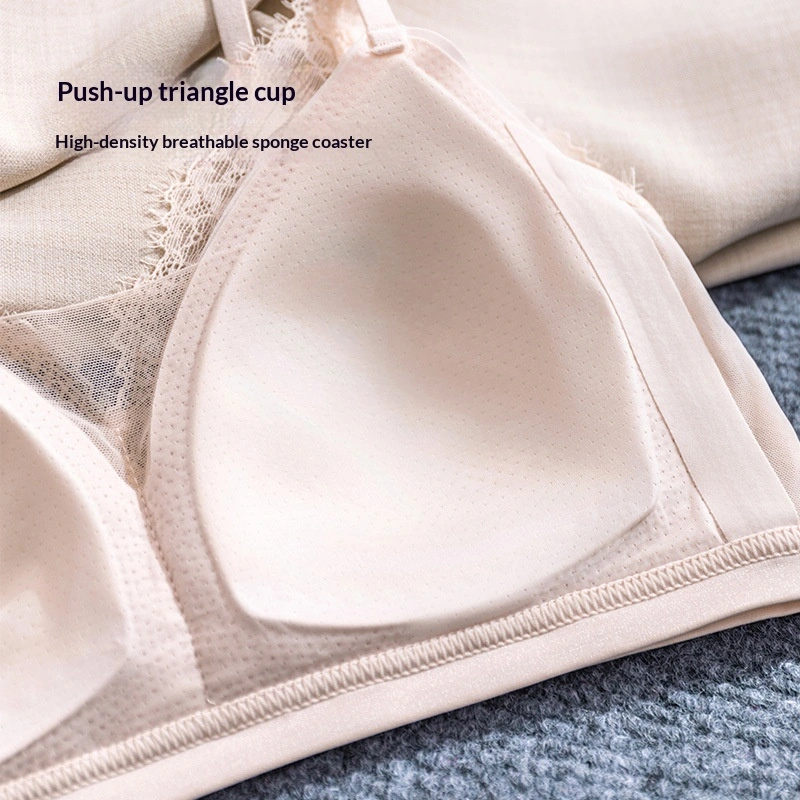 French-style Lace Hollow-Out Patchwork Mesh Beautiful Back Bra