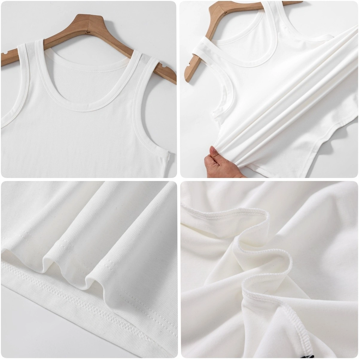 Lyocell Cotton Cool-Touch Stretch Slim-Fit Sports Vest