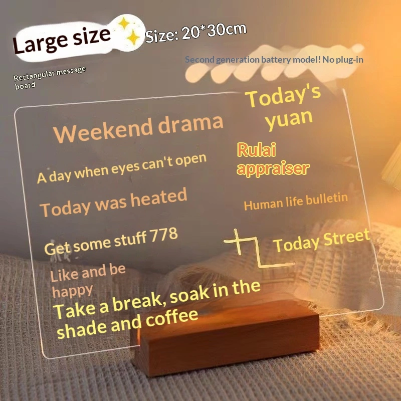 Creative Instagram-style Acrylic Transparent Desk Notepad