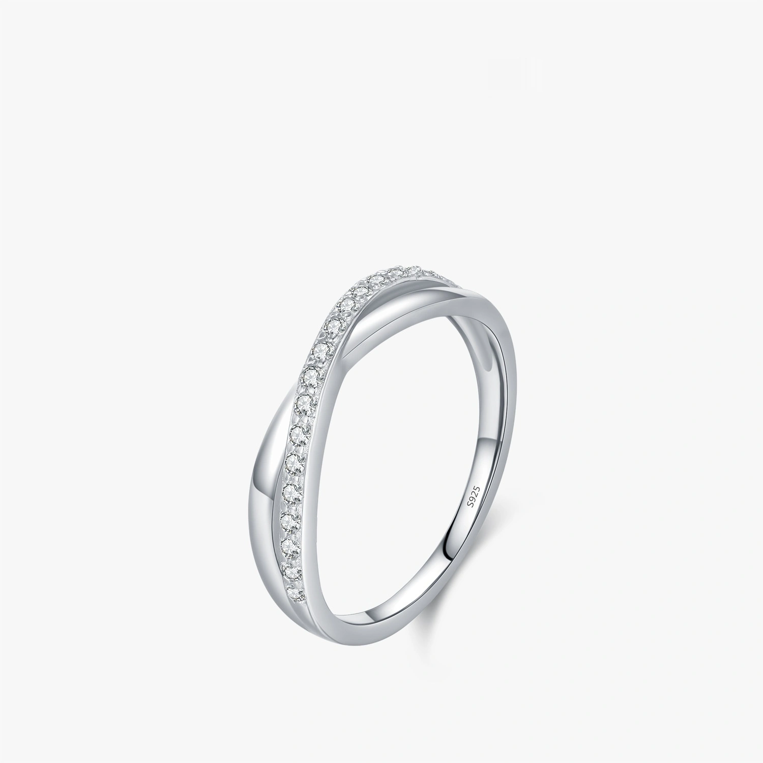 Designer Cross-Strand RingWomens All-Match Style