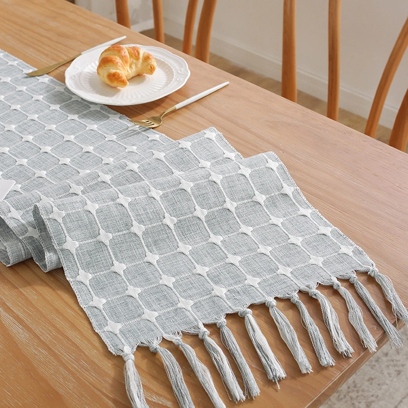 Modern Minimalist Tea TableCoffee Table Cloth, Cotton-Linen Table Runner