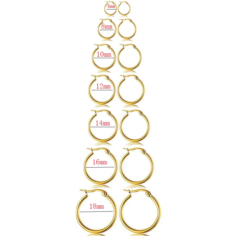 Stainless Steel Real Gold Plated Fashionable Design Earring Set