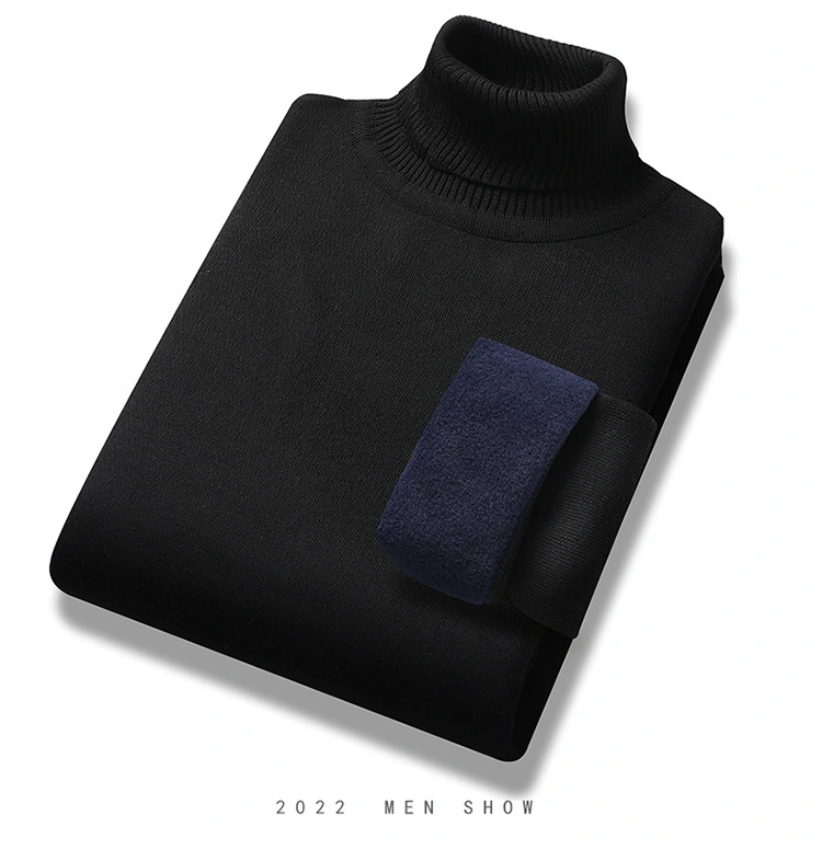 Turtleneck Sweater Men's Loose Velvet Thickened Sweater