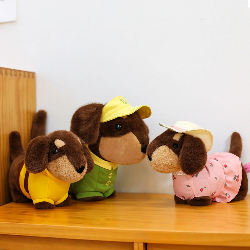 Creative Dressed Dachshund Plush Toy Lying Down