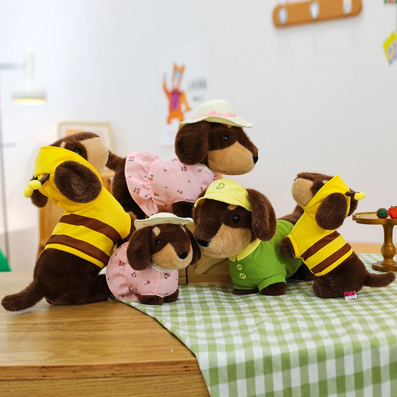Creative Dressed Dachshund Plush Toy Lying Down