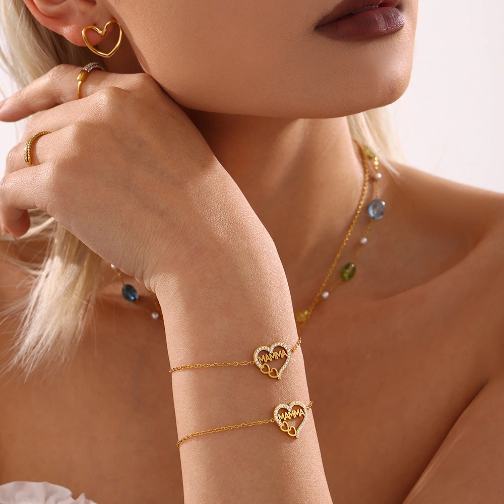 Charity Bracelet With Zirconia Hand-inlaid Niche European And American Style