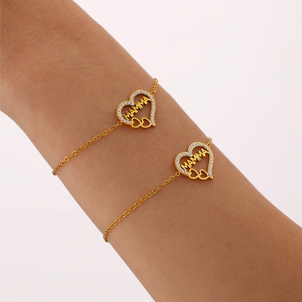 Charity Bracelet With Zirconia Hand-inlaid Niche European And American Style