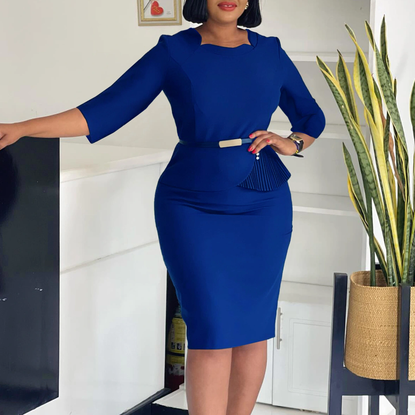 Slim-fit Elegant Figure-hugging African-style Dress