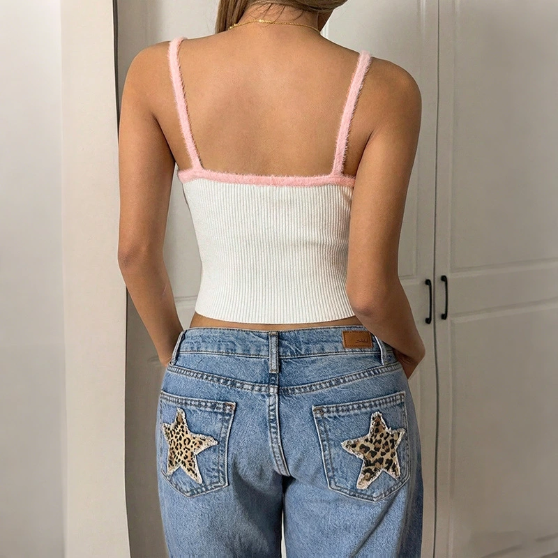 Bow-knot Color-block Camisole For Women