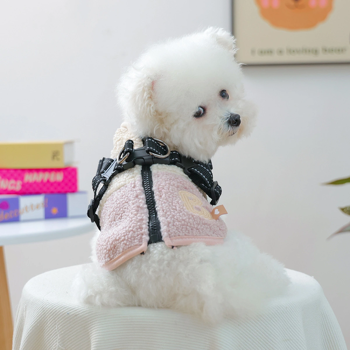 Warm And Cozy Lambswool Patchwork Harness Vest