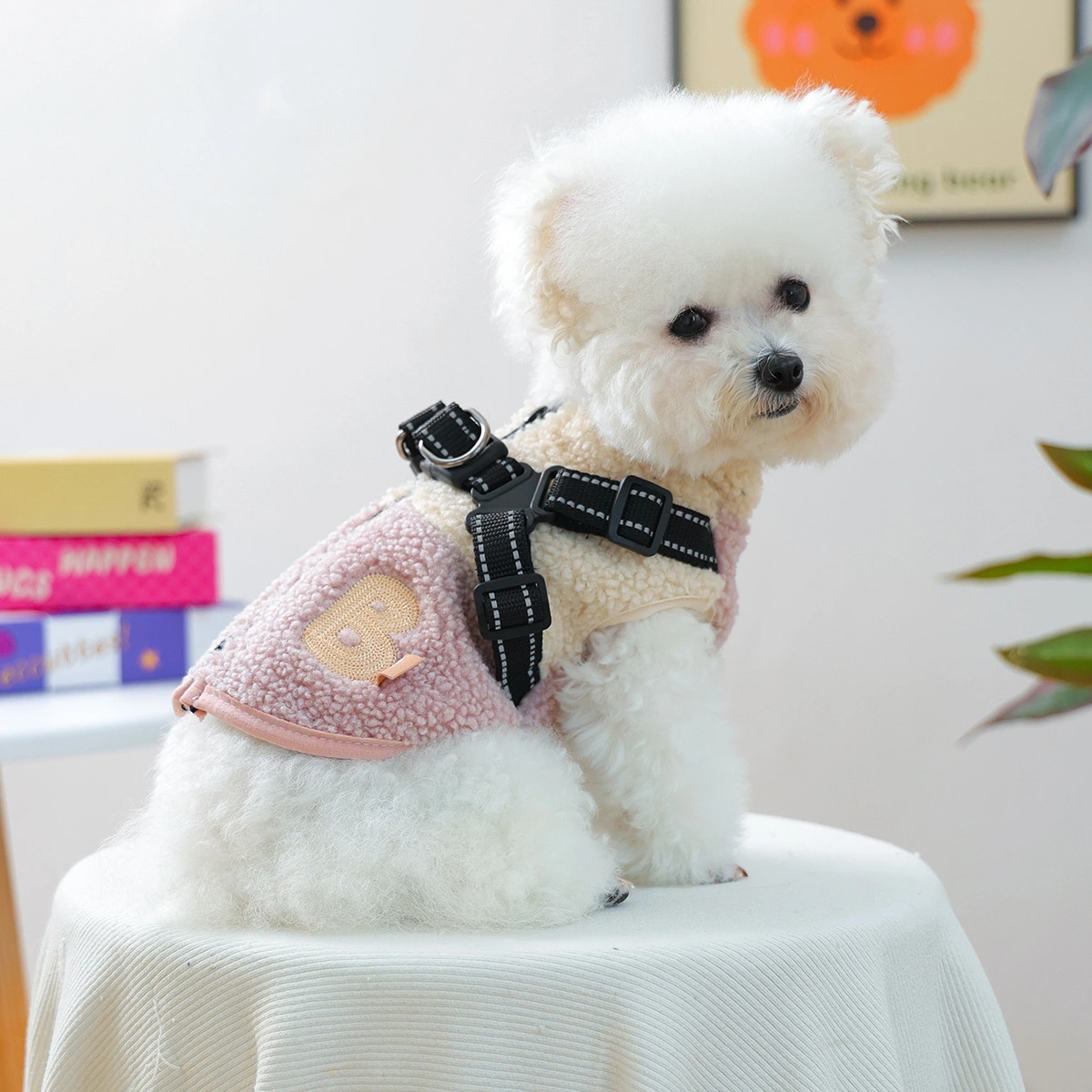 Warm And Cozy Lambswool Patchwork Harness Vest