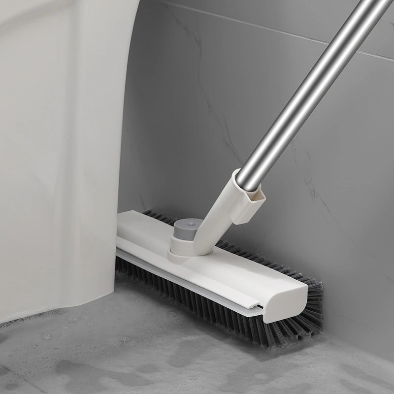 Floor Crevice Cleaning Brush Stiff Bristles Dual-action Long Handle