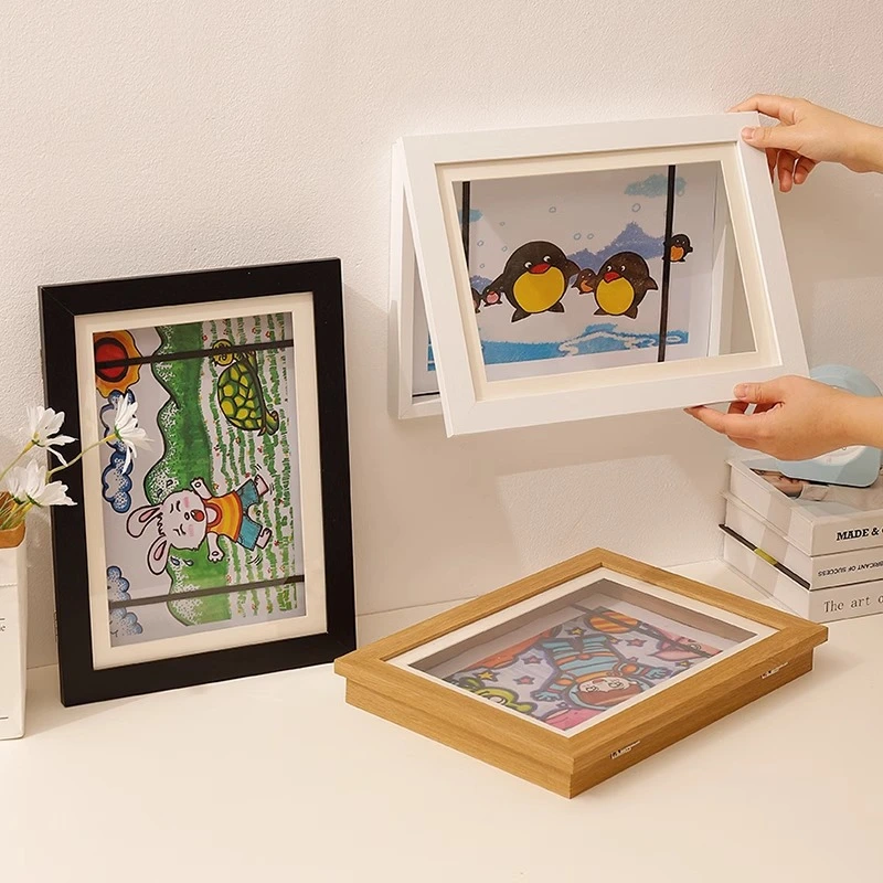 Flip-frame Photo Holder For Displaying Childrens Artwork