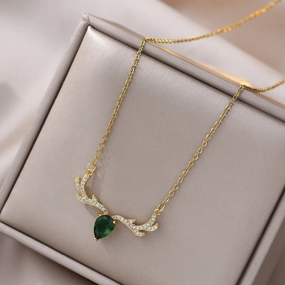 Elegant Titanium Steel Choker Necklace All-Match Sweater Chain Accessory