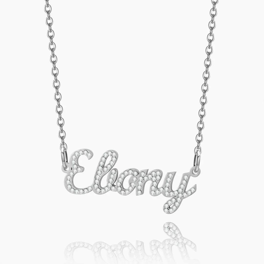 Custom Diamond-encrusted Name Necklace And Personalized Letter Pendant