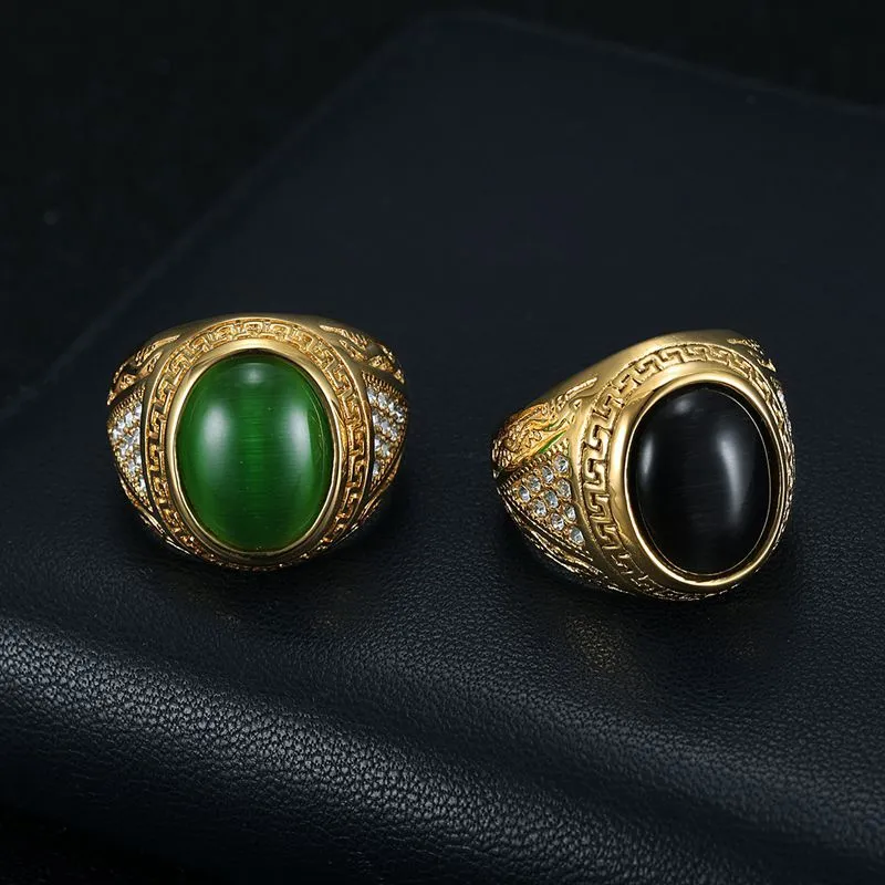 Casual Stainless Steel Titanium Mens Ring