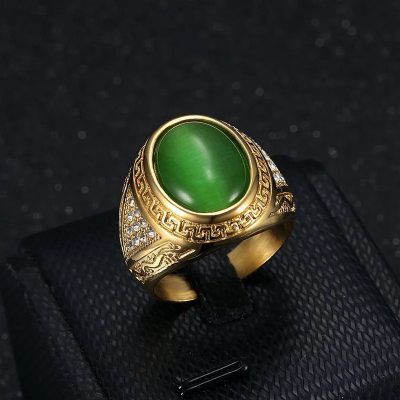 Casual Stainless Steel Titanium Mens Ring