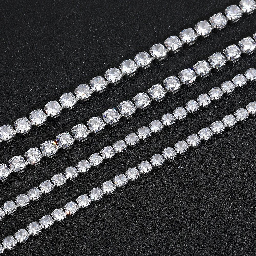 Spring-clasp Zircon Stainless Steel Mens Bracelet