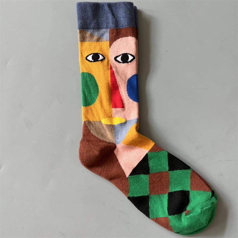 Retro-style Fun Mid-calf Socks For Men And Women