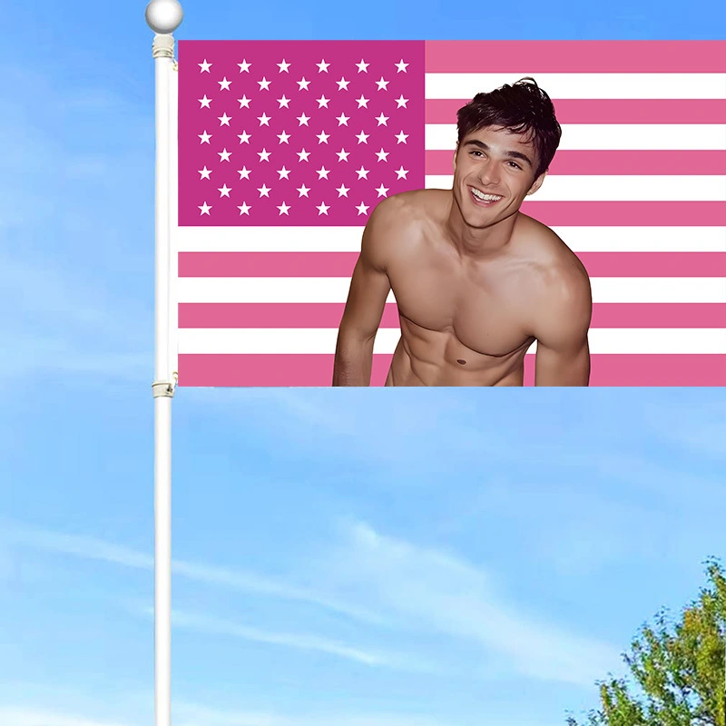US Campaign Banner With Double Buckles Election Flag