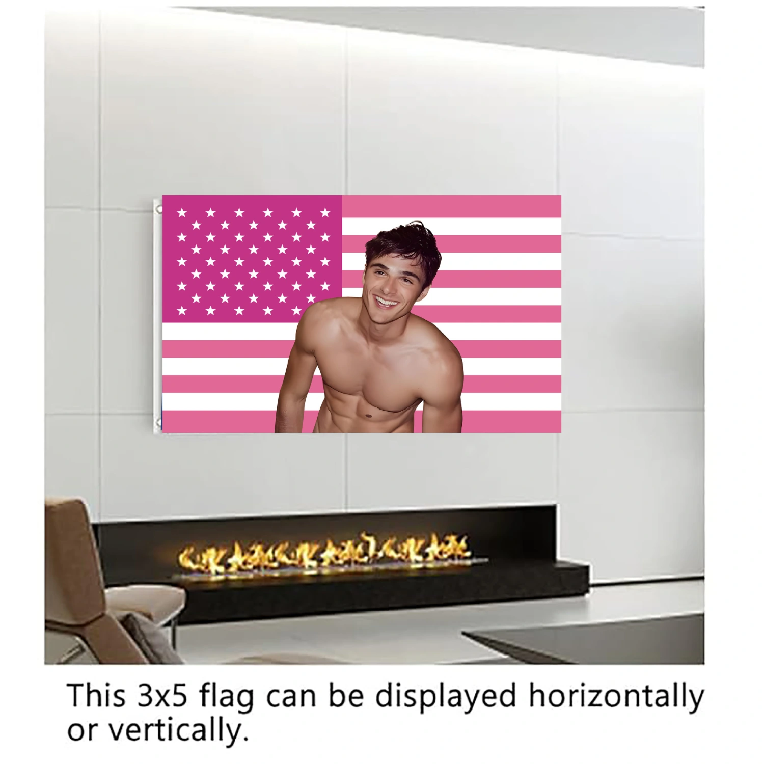 US Campaign Banner With Double Buckles Election Flag