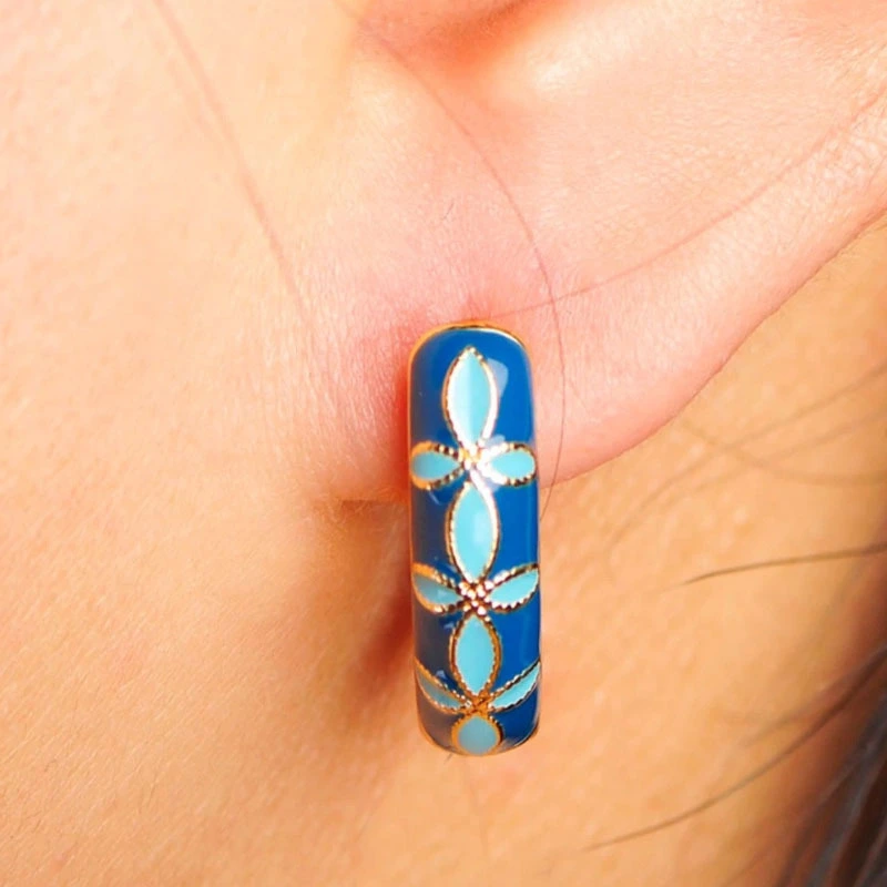 Fashionable Flower-patterned Earrings For Women