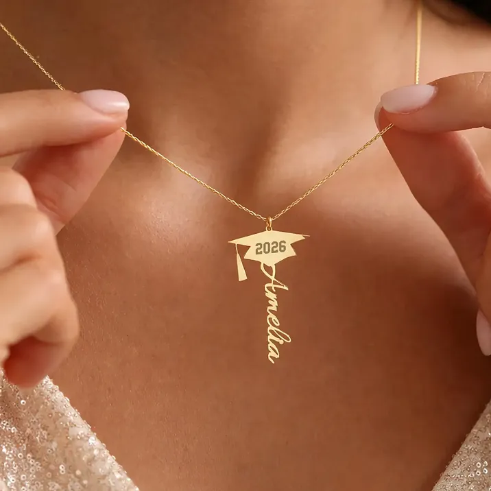 Engraved Stainless Steel Necklace For Women In English Letters