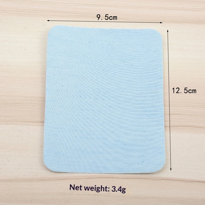 Denim Fabric Piece Rectangular Oval-shaped With Adhesive Backing