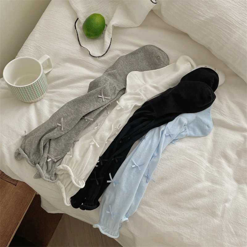 Summer Thin Bow-Knot JK Lolita Socks