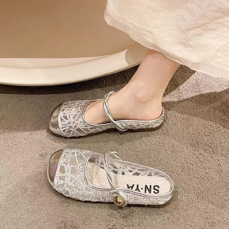 Women's Fashionable Mesh Breathable Closed-Toe Slippers
