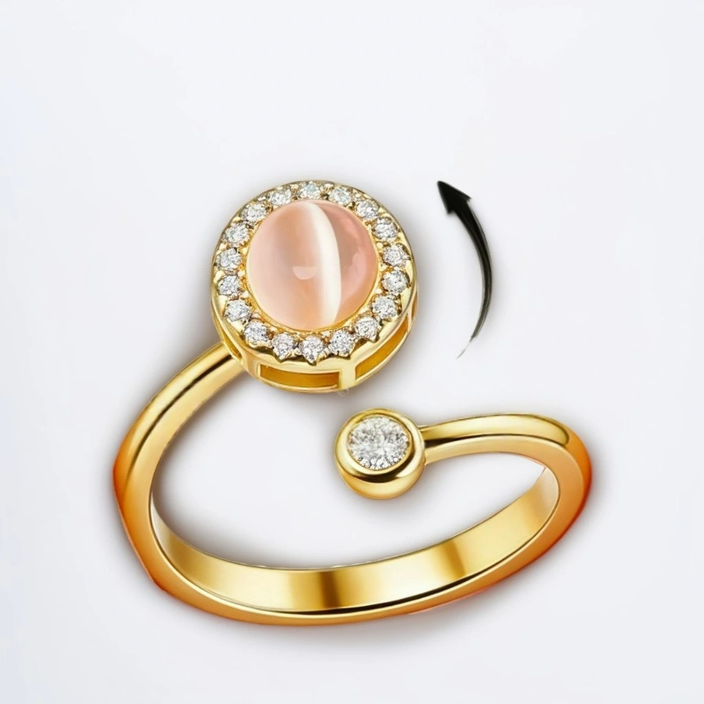 Rotating Anxiety Thai Silver Ring Index Finger Ring
