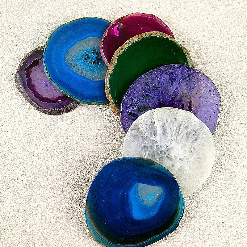 Meishi Agate Slices Bracket Ornaments