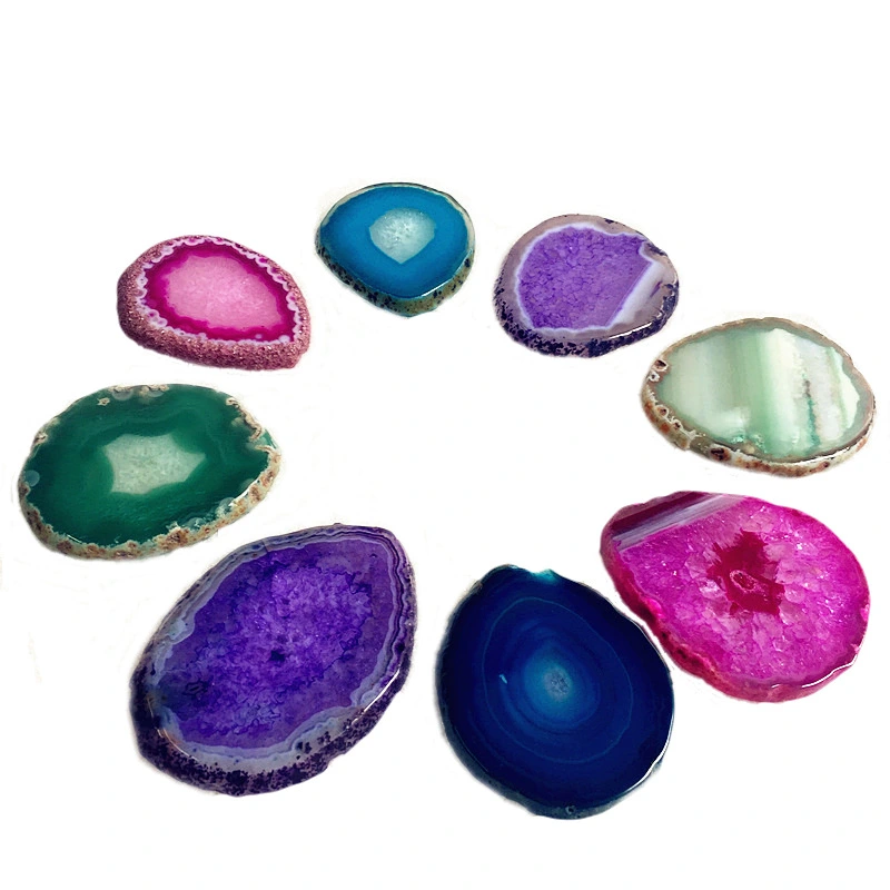 Meishi Agate Slices Bracket Ornaments