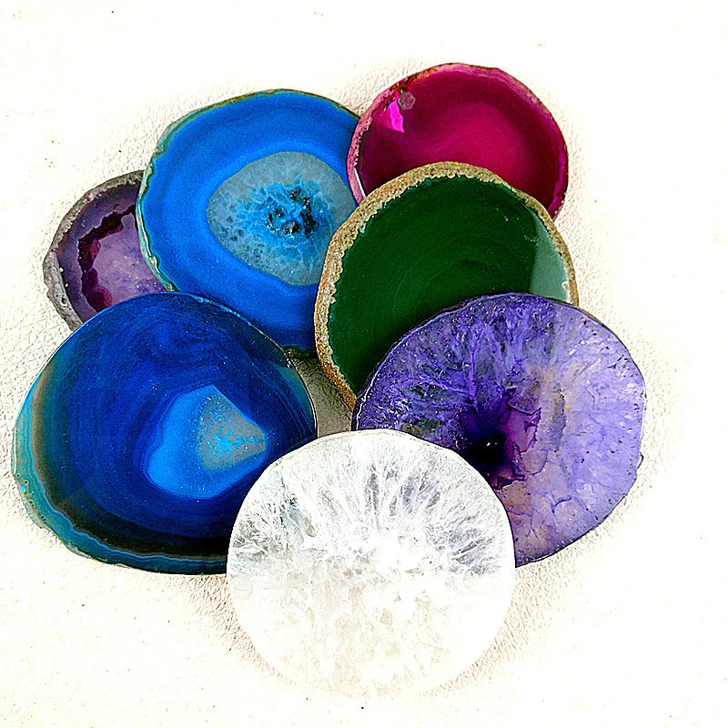 Meishi Agate Slices Bracket Ornaments