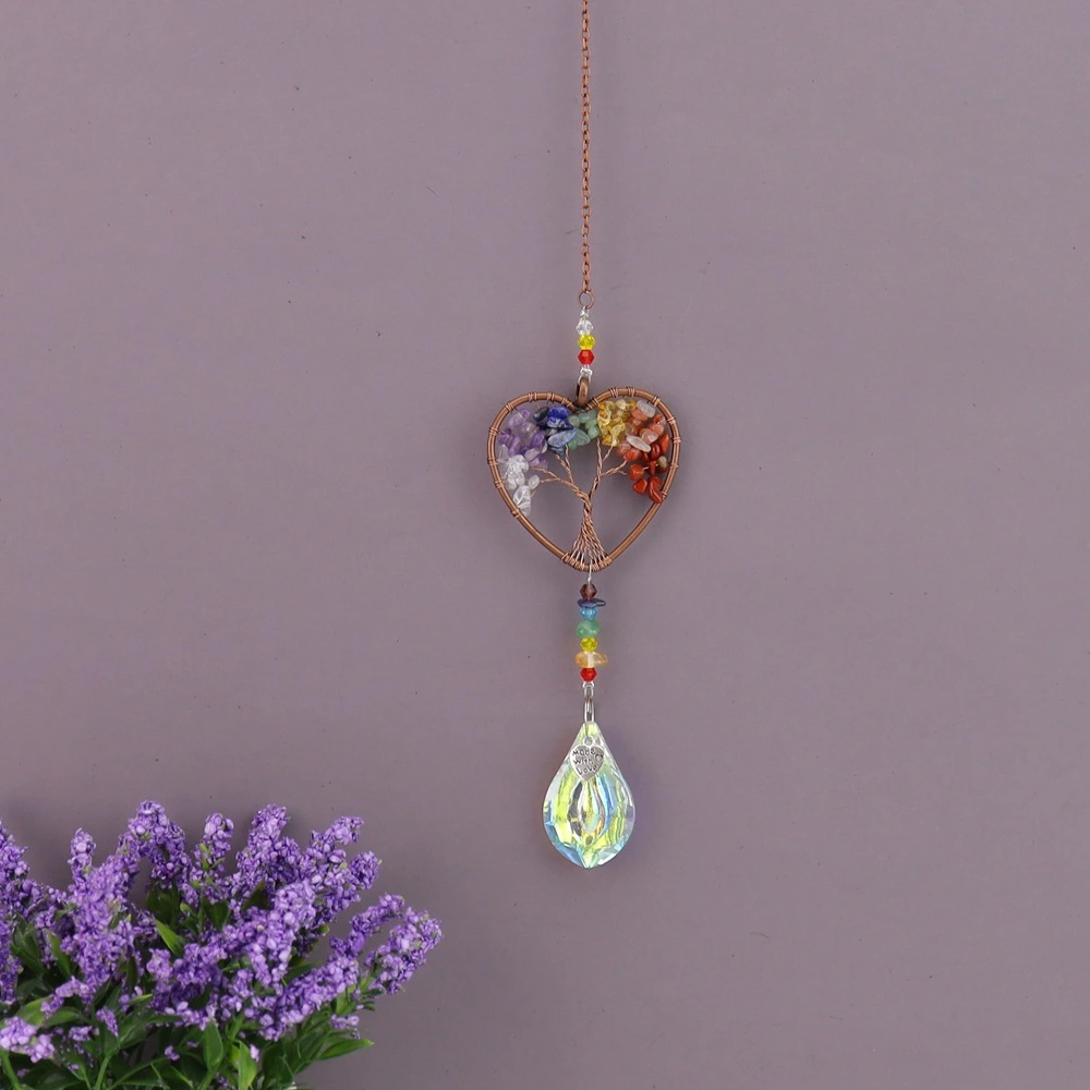 Charity Life Tree Crystal Wind Chime Pendant Ornament