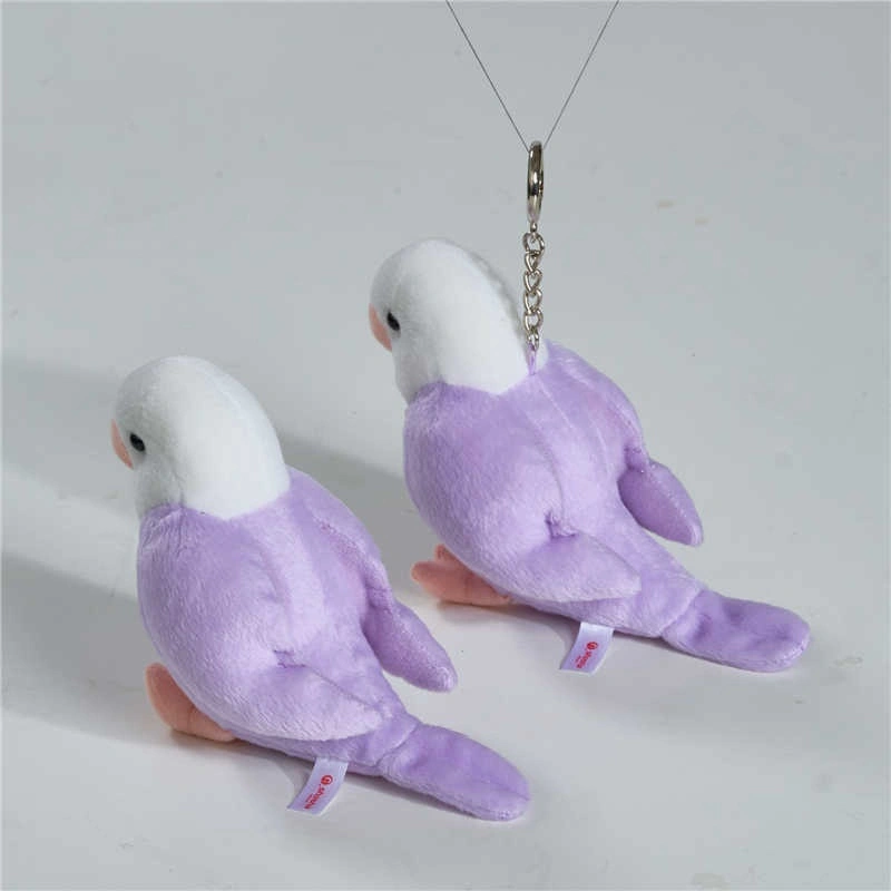Peony Parrot Plush Pendant