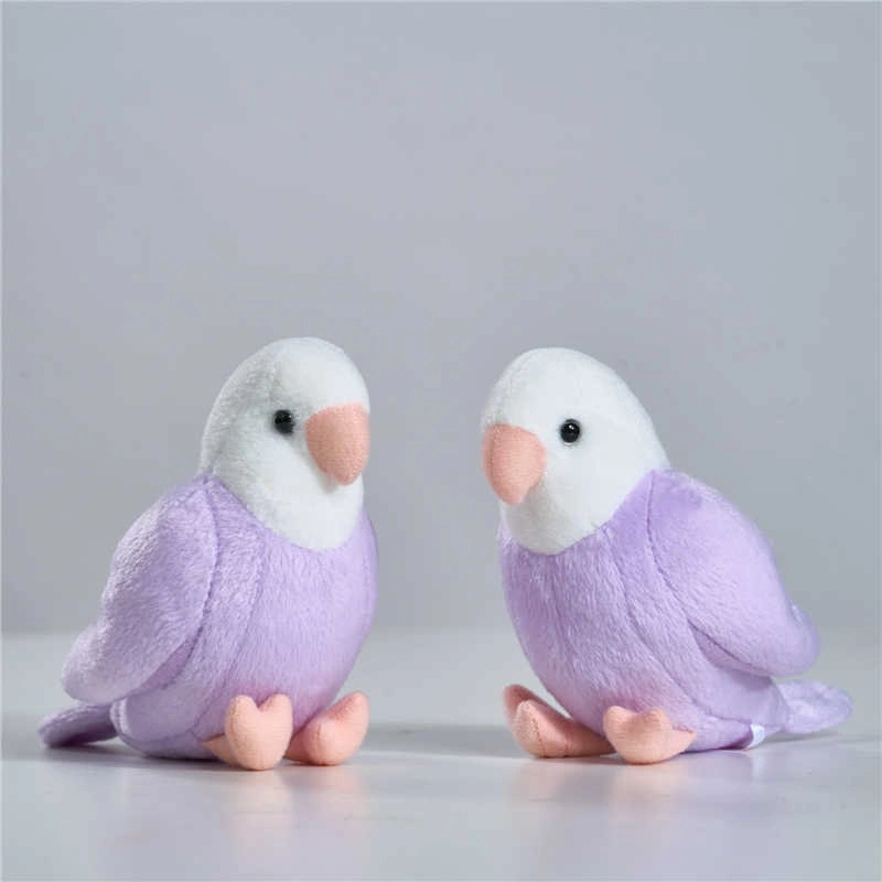 Peony Parrot Plush Pendant