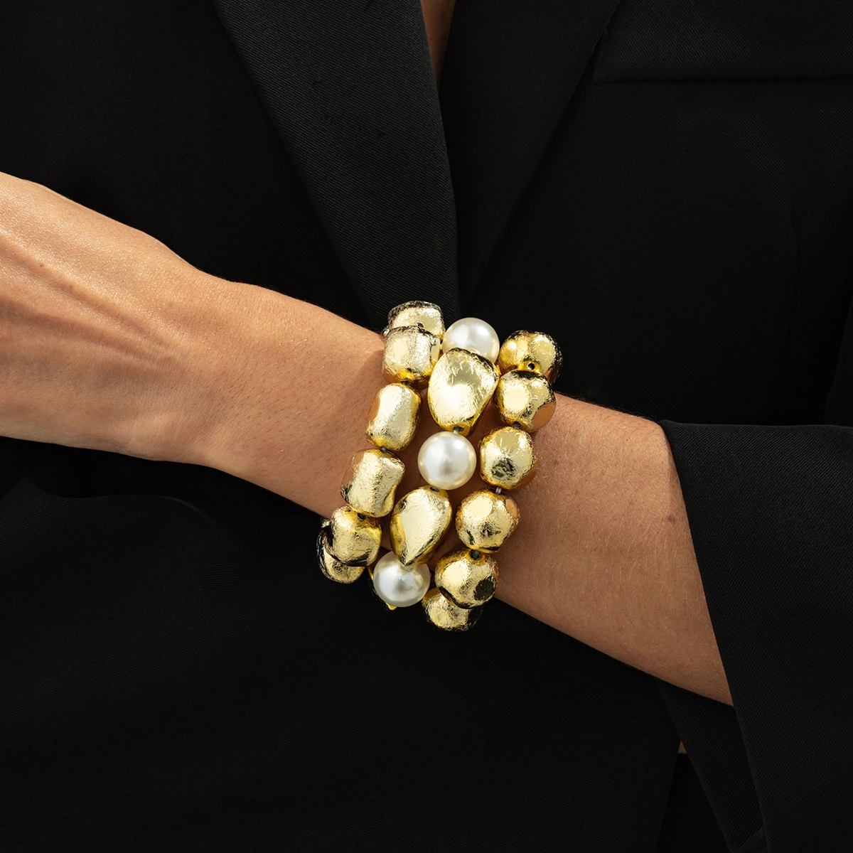 Irregular Resin Elastic Bracelet For Women
