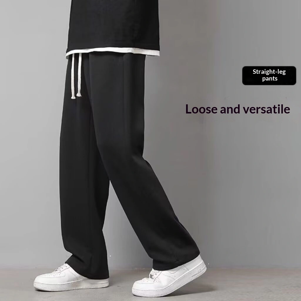 Wide-leg Sweatpants Mens Workwear Casual Long Pants