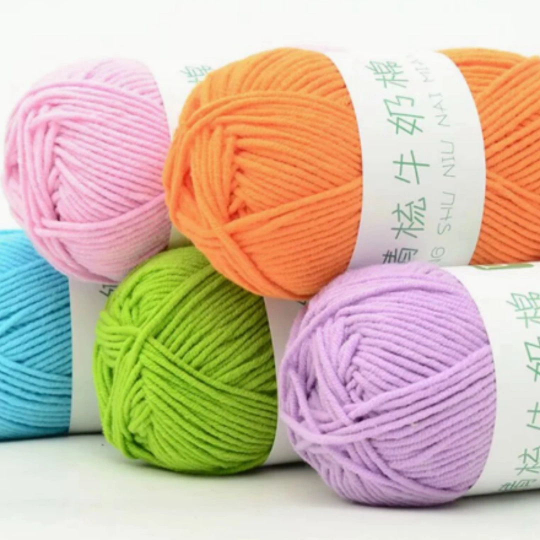 50g Five-ply Combed Milk Cotton Baby Yarn For Handmade