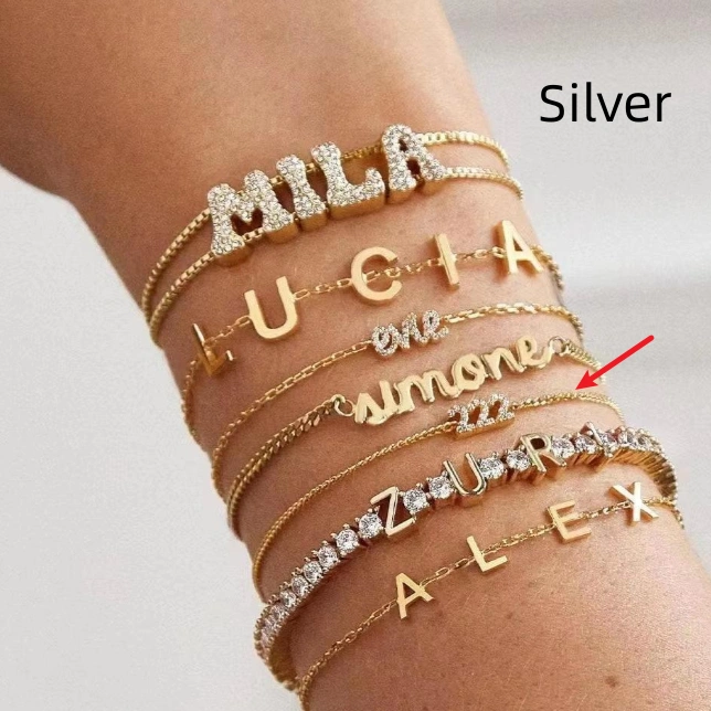 Electroplated 18K Gold Name Bracelet
