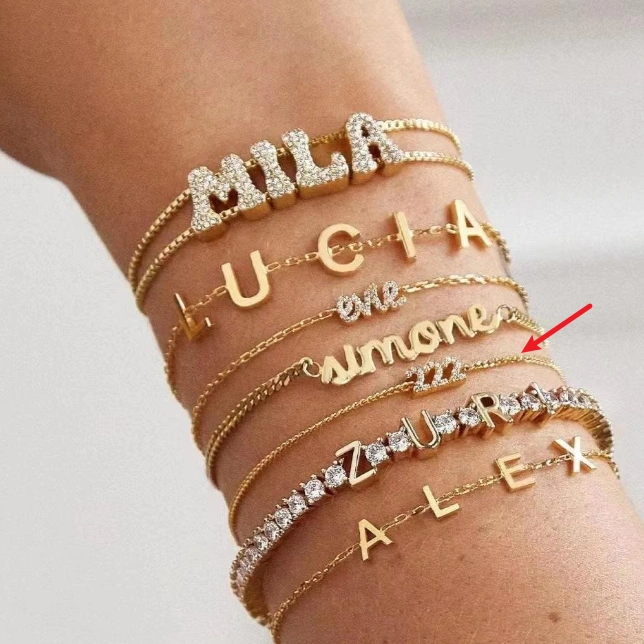 Electroplated 18K Gold Name Bracelet