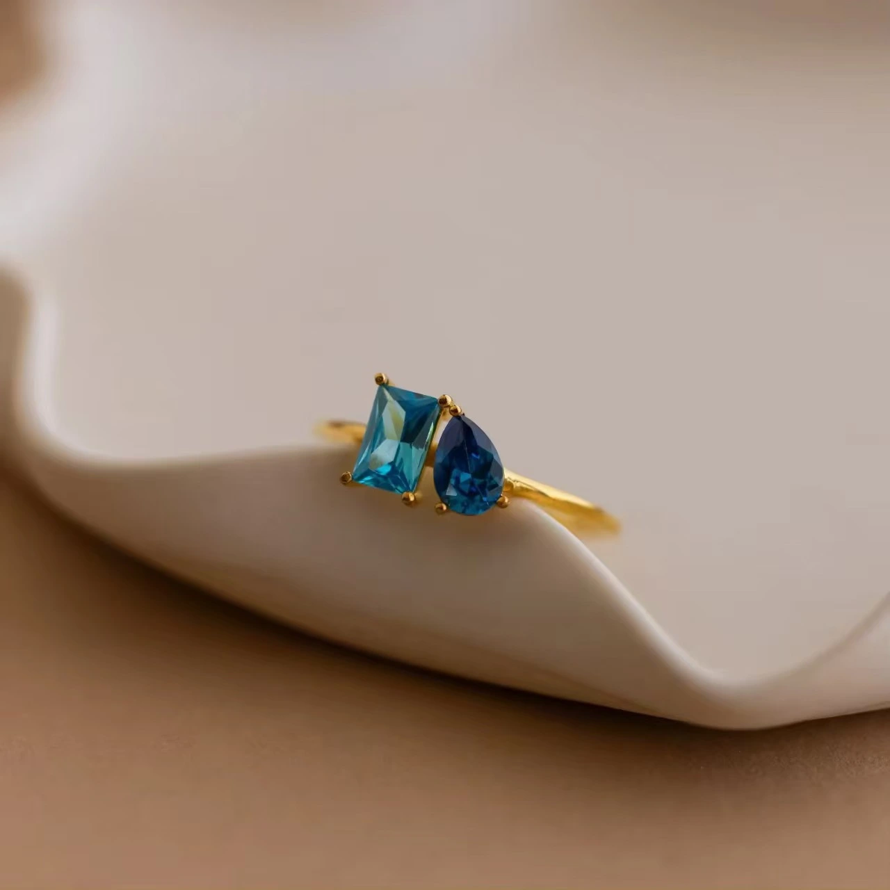 S925 Silver Multi-colored Zircon 12th Birthstone Ring