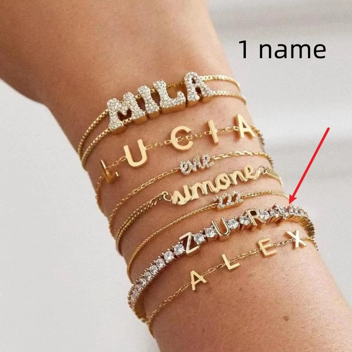 Multi-name Bracelet DIY Diamond Chain