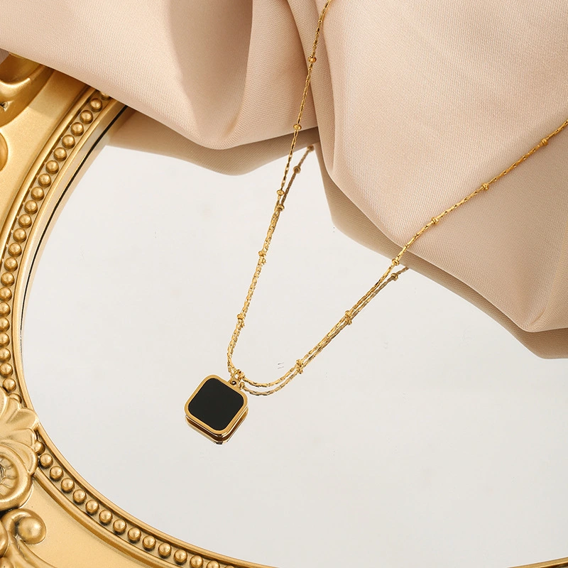 New Geometric Cube Necklace For Women