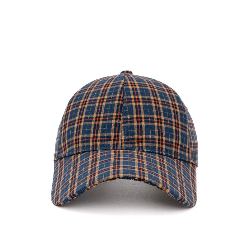 Cross-border European And American Style Multi-color Checked Baseball Cap, Classic And Versatile, Adjustable Beanie Hat, Suitable For Daily Wear And Versatile Use.