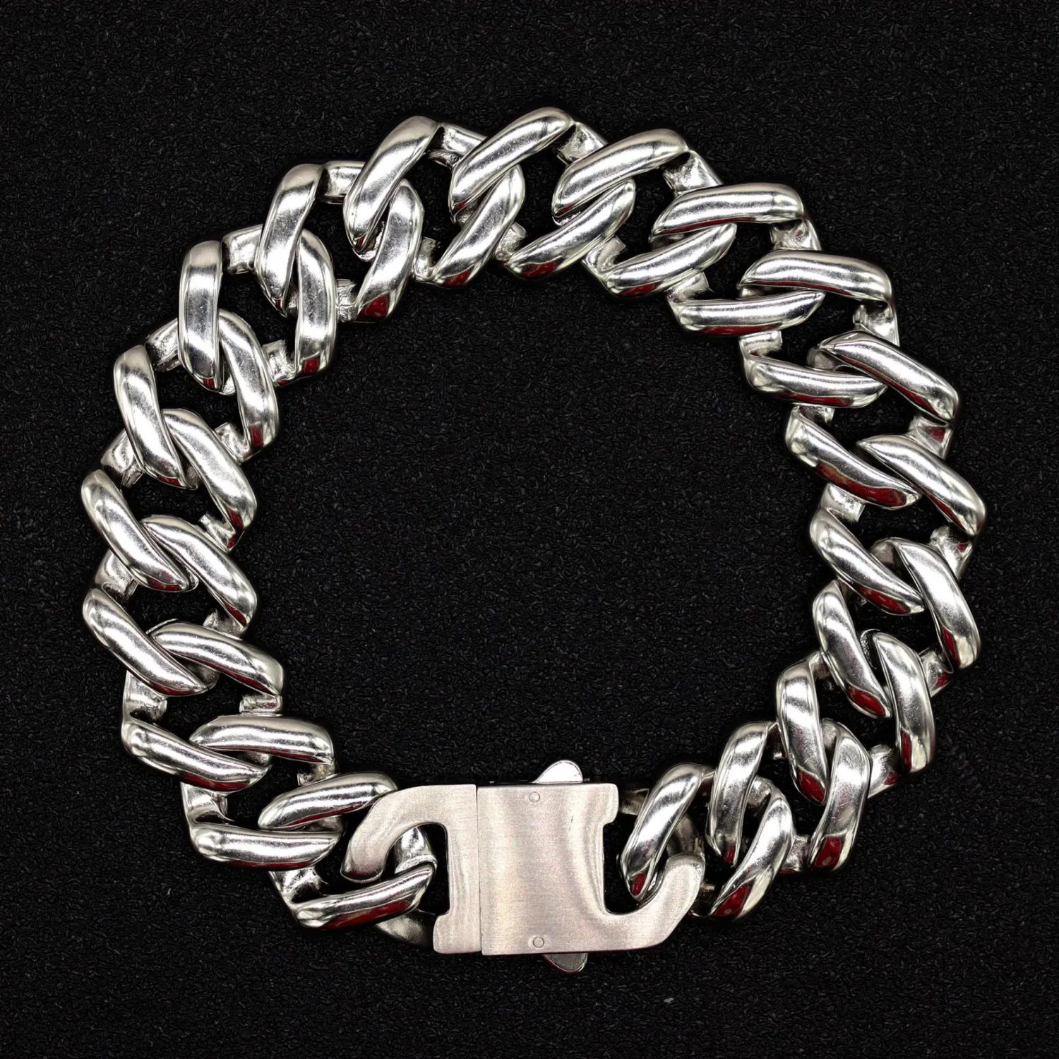 European And American Hip-hop Full Diamond Cuban Chain Titanium Steel Necklace