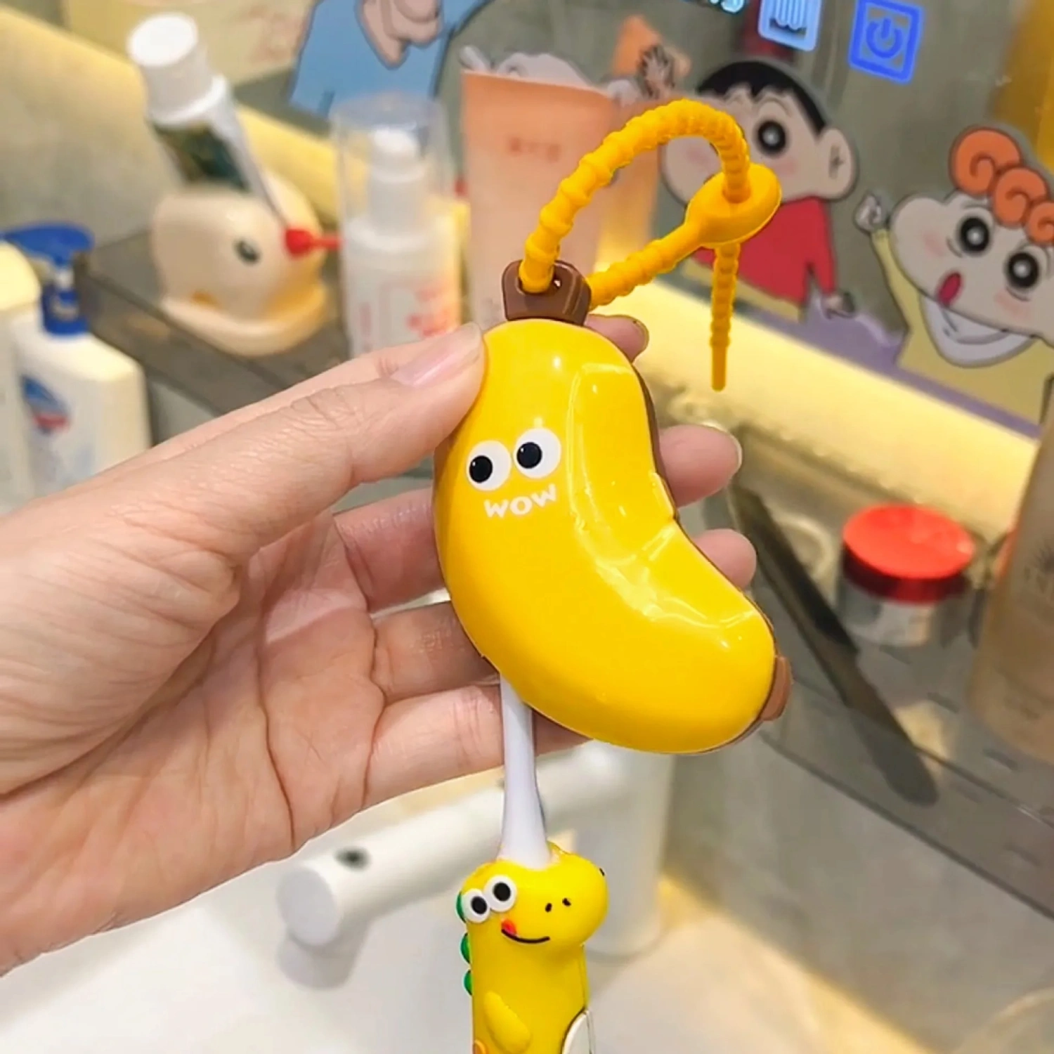 Banana Portable Toothbrush Storage Dust Cover Electric Travel Toothbrush Case Protective Cap With Toothpaste Storage Box For Travel